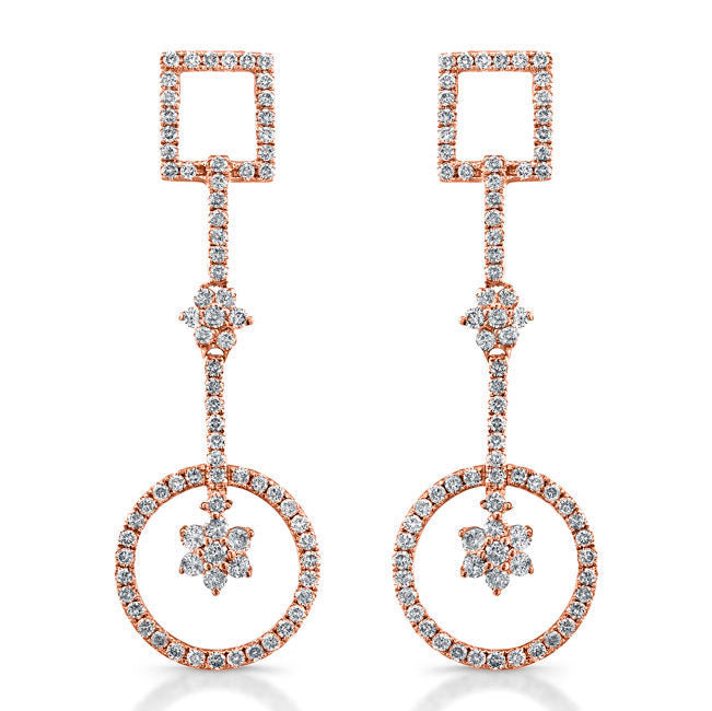 Dangling Diamond Earrings