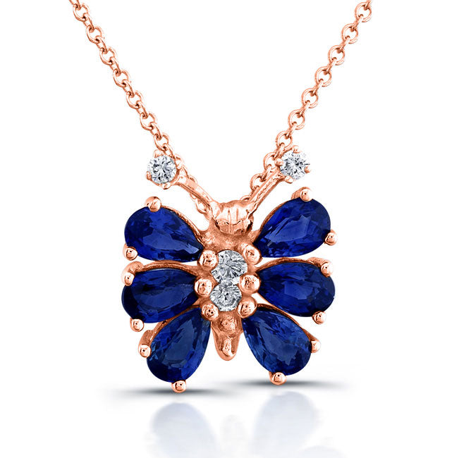 Butterfly Sapphire & Diamond Pendant (Copy)