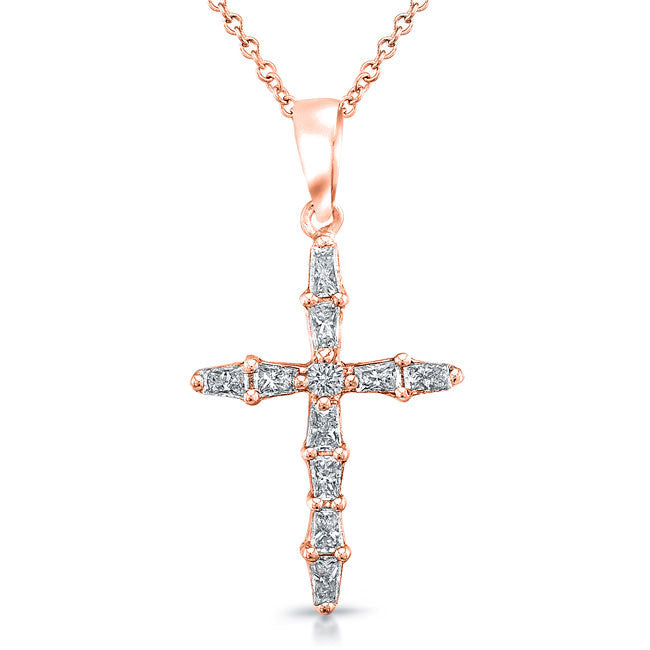 Baguette Diamond Cross Pendant