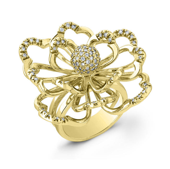 Floral Style Diamond Cocktail Ring