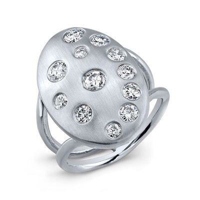 Modern Style Diamond Cocktail Ring
