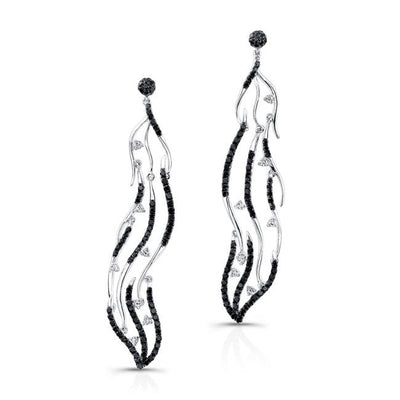 Black and White Diamond Dangling Earring