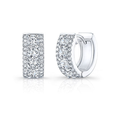 Diamond Huggie Hoop Earrings