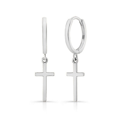 Cross Hoop Earrings