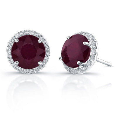 Diamond & Ruby Earrings