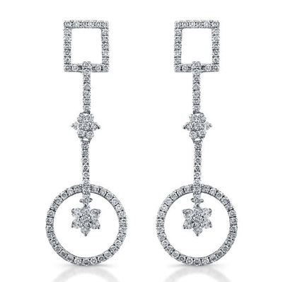 Dangling Diamond Earrings