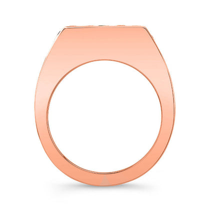Men's Modern Style Diamond and Sapphire Ring