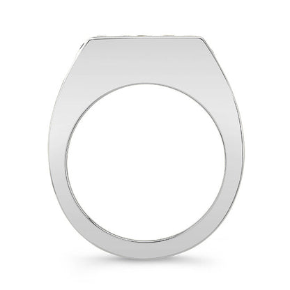Men's Modern Style Diamond and Sapphire Ring