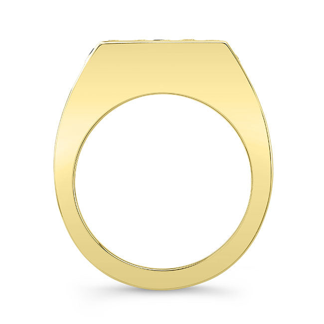 Men's Modern Style Diamond and Sapphire Ring
