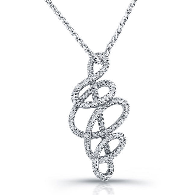 Swirl Diamond Pendant