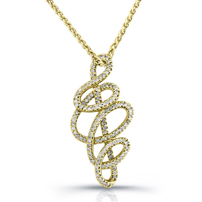 Swirl Diamond Pendant