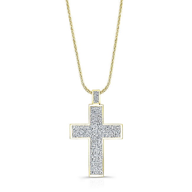 Invisible Princess Diamond Pendant