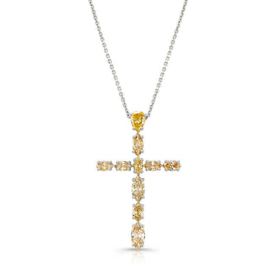 Marquise Diamond Cross Pendant