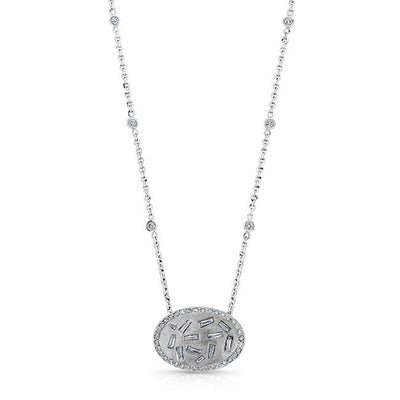 Round Baguette Bezel Pendant