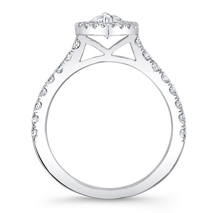 Modern Style Halo Diamond Engagement Ring