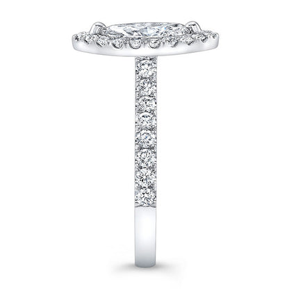Modern Style Halo Diamond Engagement Ring