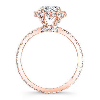 Modern Style Halo Diamond Engagement Ring