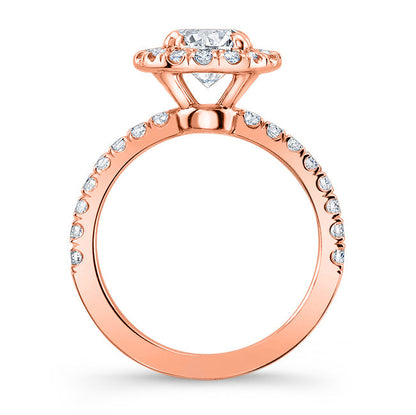 Modern Style Halo Diamond Engagement Ring