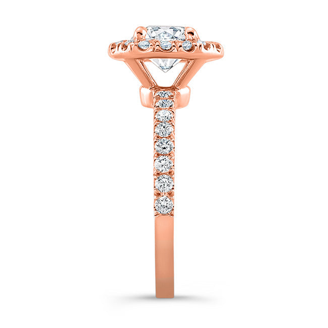 Modern Style Halo Diamond Engagement Ring