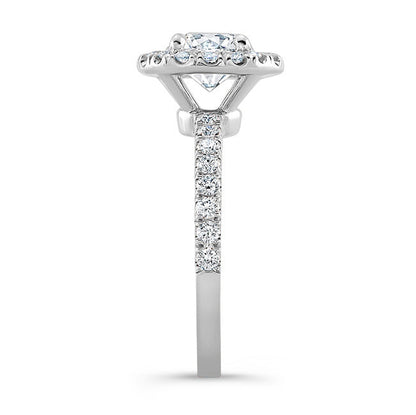 Modern Style Halo Diamond Engagement Ring