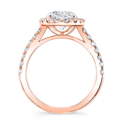 Modern Style Halo Diamond Engagement Ring