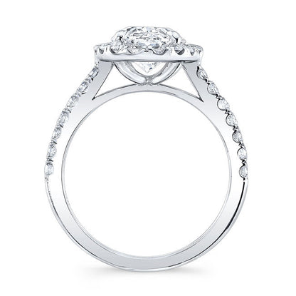 Modern Style Halo Diamond Engagement Ring