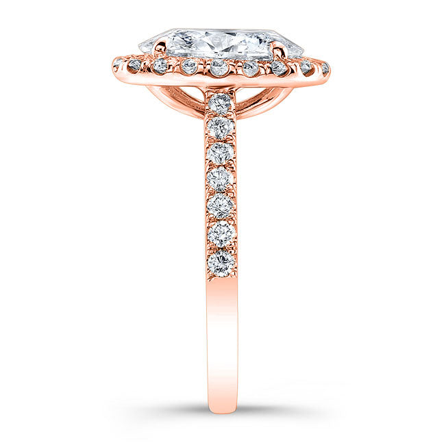 Modern Style Halo Diamond Engagement Ring