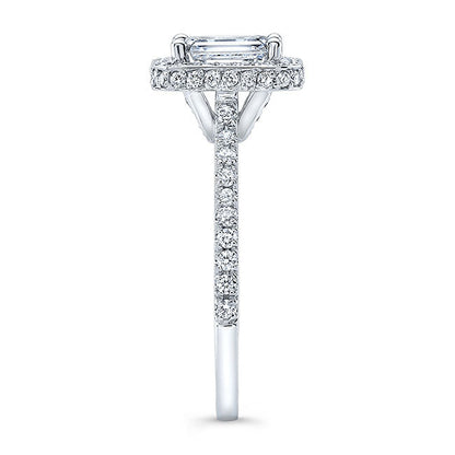 Modern Style Halo Diamond Engagement Ring