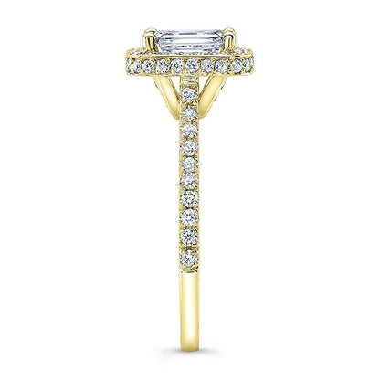 Modern Style Halo Diamond Engagement Ring