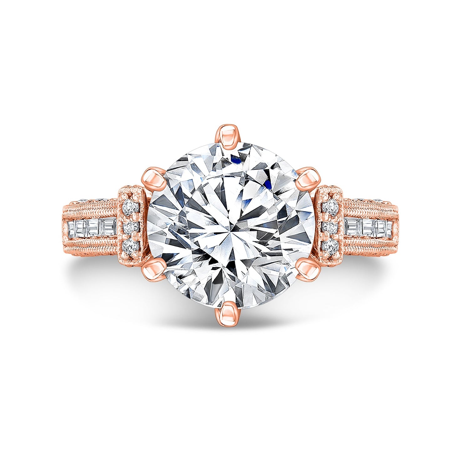 Vintage Style Diamond Engagement Ring