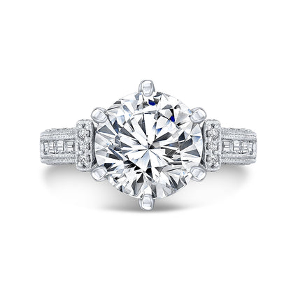 Vintage Style Diamond Engagement Ring