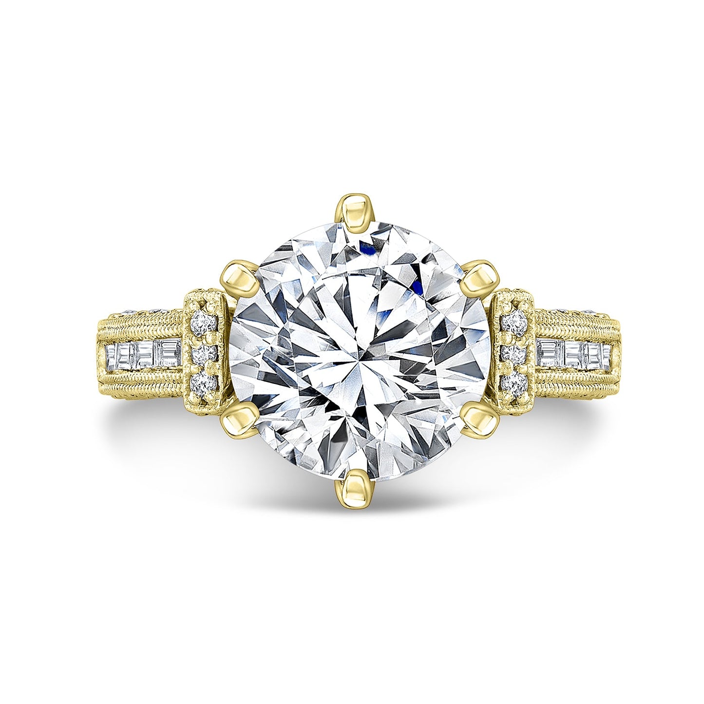 Vintage Style Diamond Engagement Ring