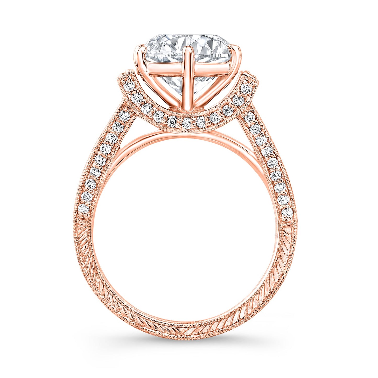 Vintage Style Diamond Engagement Ring