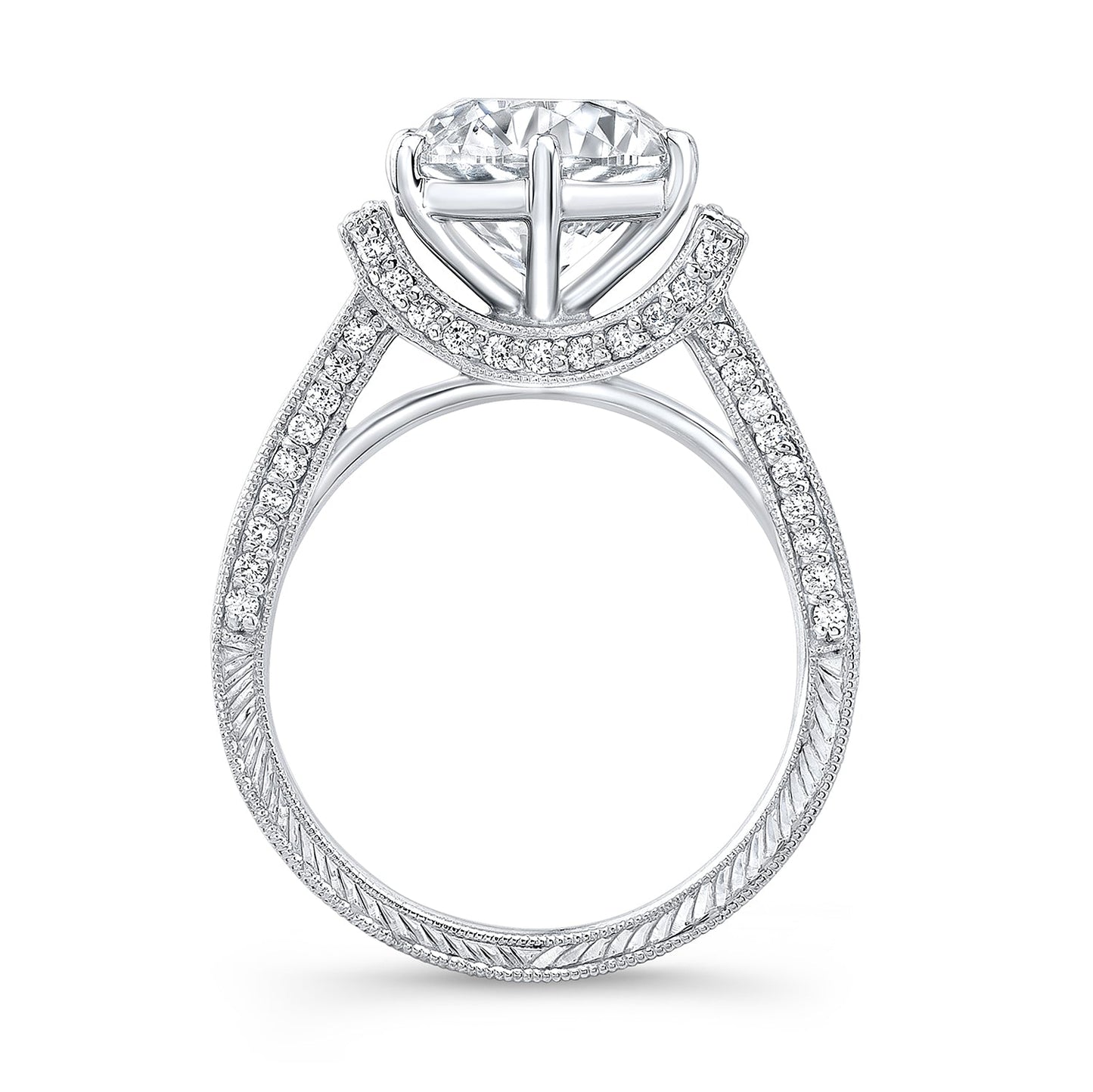 Vintage Style Diamond Engagement Ring