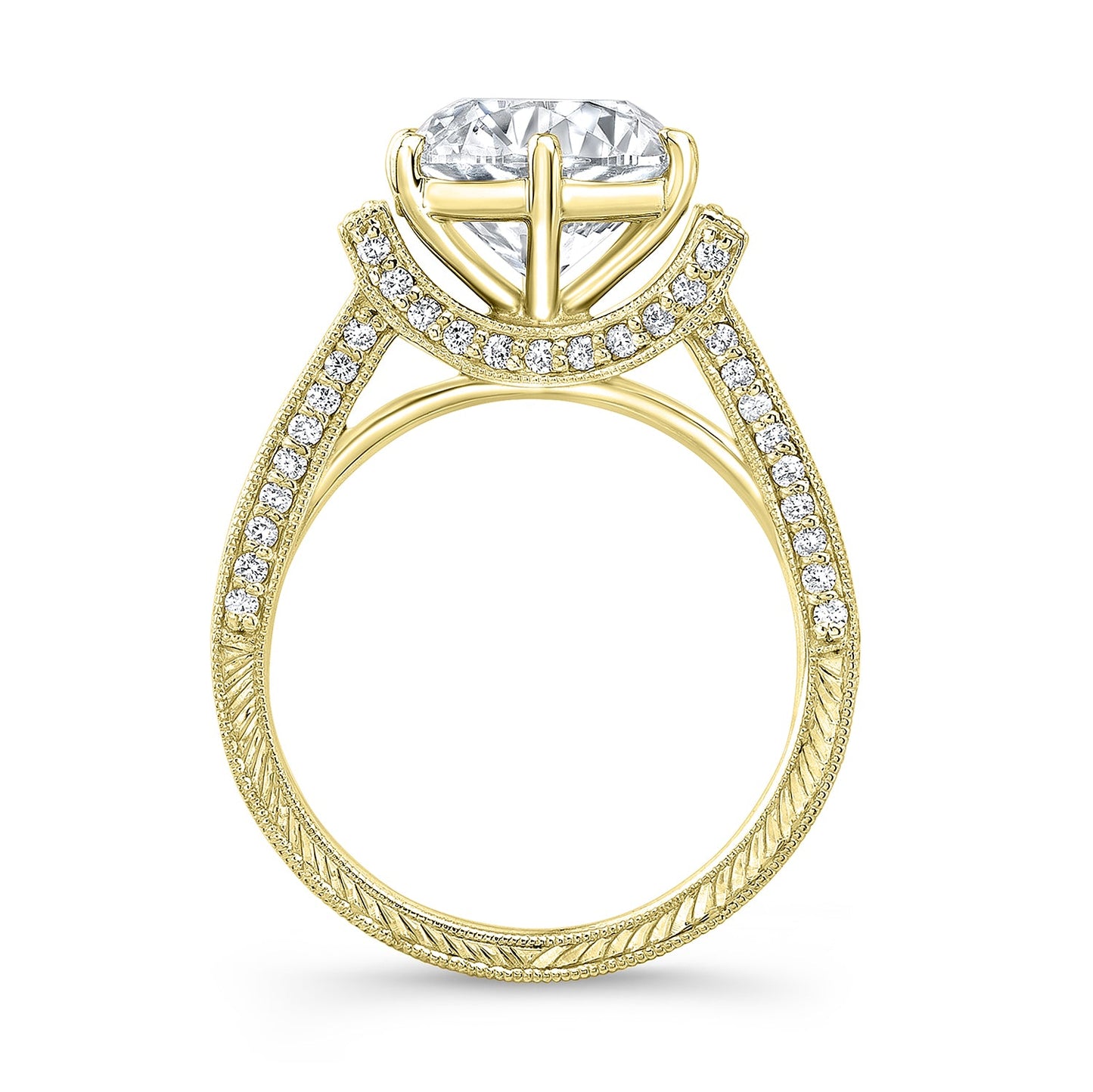 Vintage Style Diamond Engagement Ring