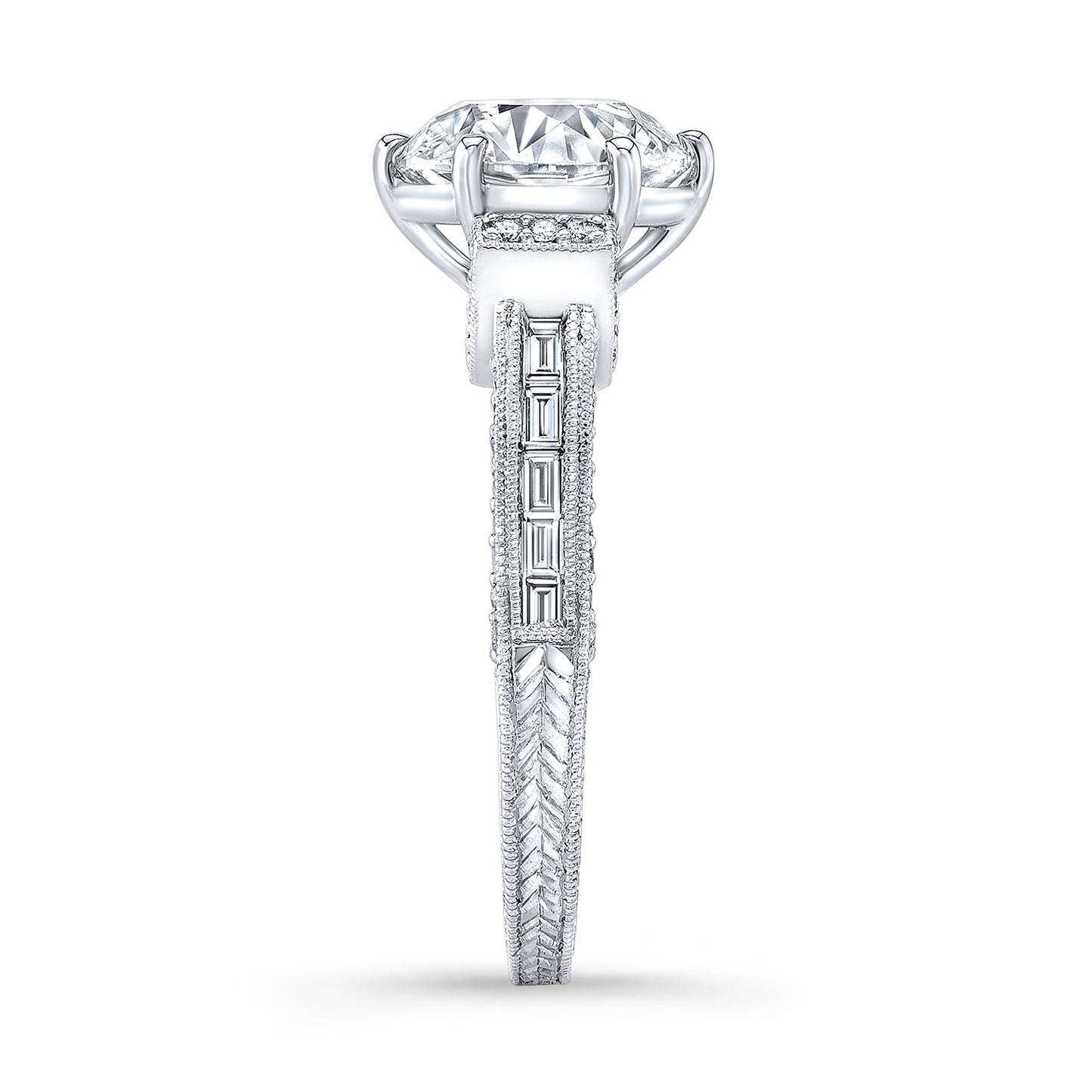 Vintage Style Diamond Engagement Ring