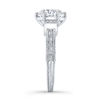 Vintage Style Diamond Engagement Ring