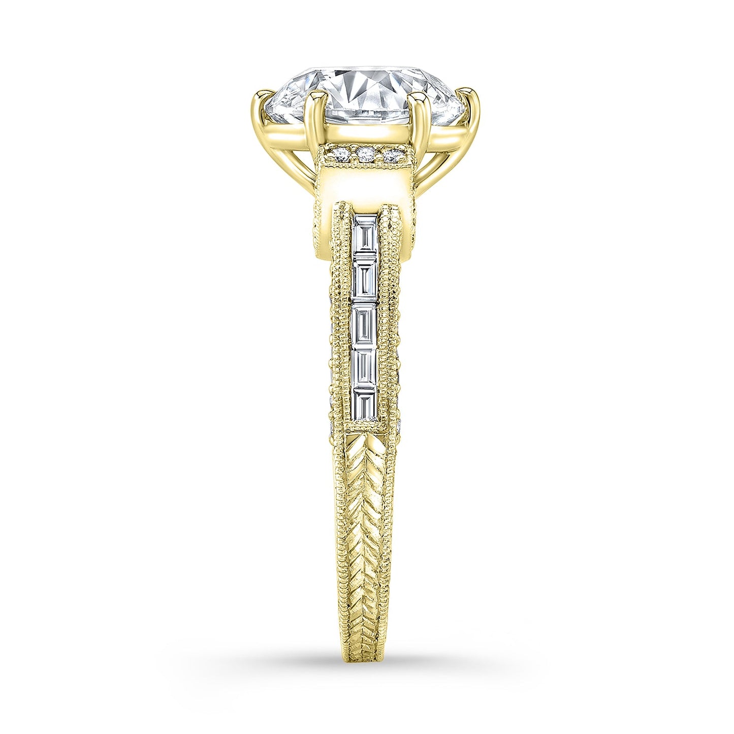 Vintage Style Diamond Engagement Ring