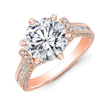 Vintage Style Diamond Engagement Ring