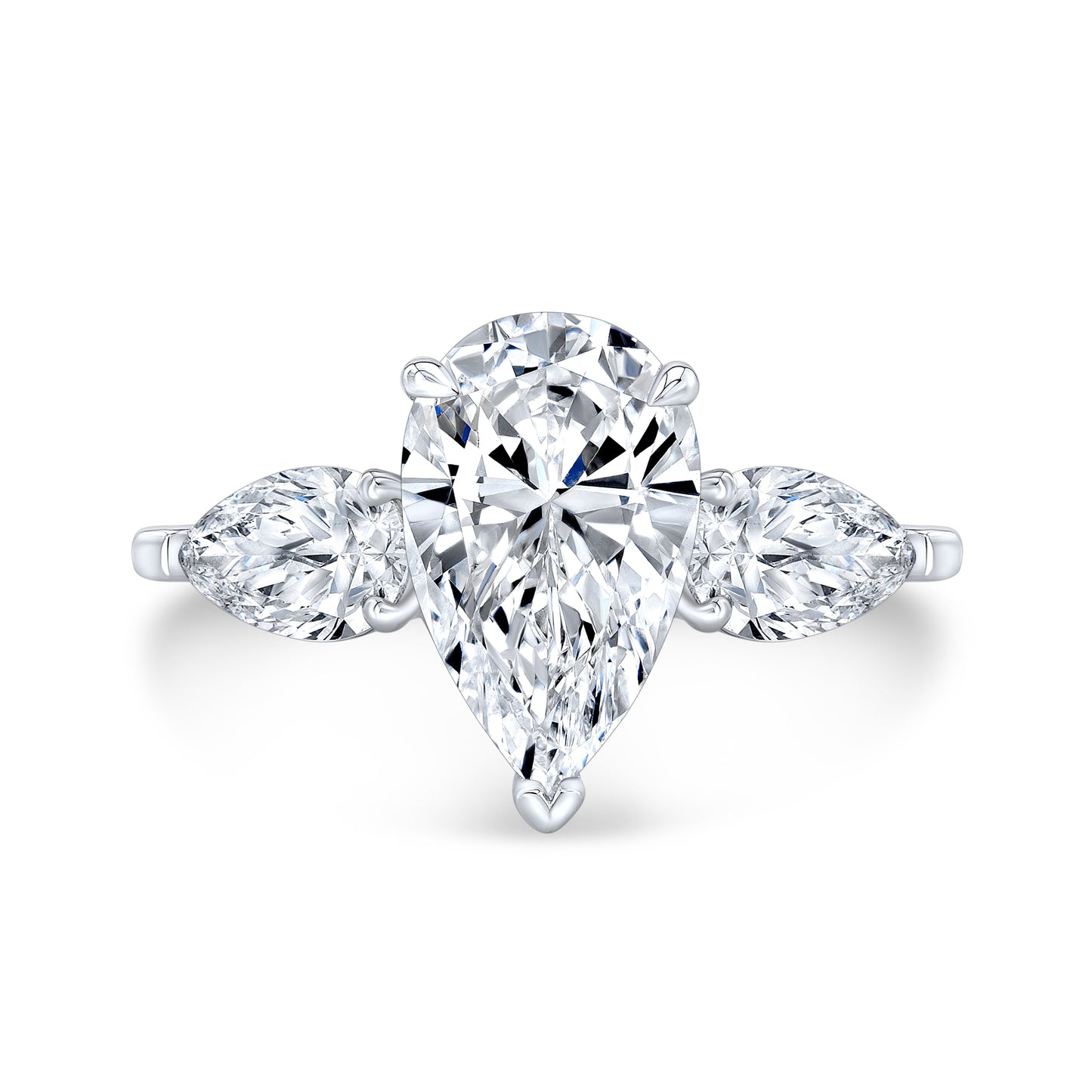 Modern Style Diamond 3-Stone Engagement Ring
