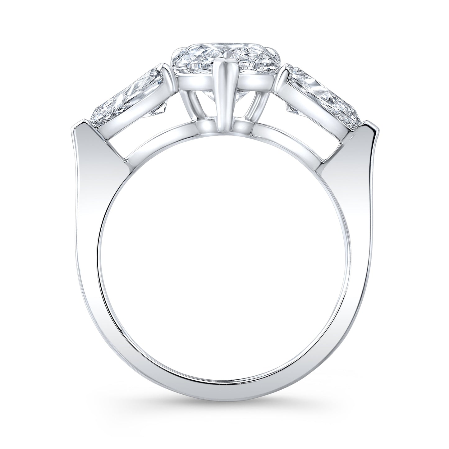 Modern Style Diamond 3-Stone Engagement Ring