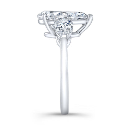 Modern Style Diamond 3-Stone Engagement Ring