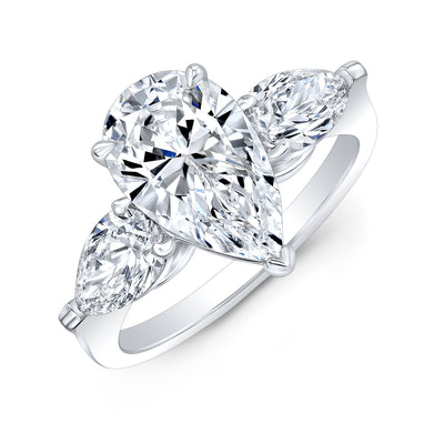 Modern Style Diamond 3-Stone Engagement Ring