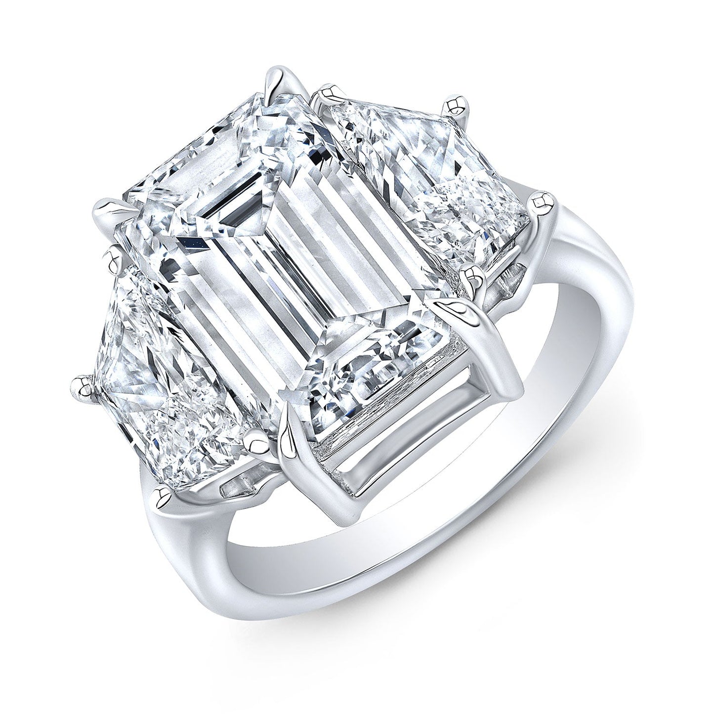 Modern Style 3-Stone Diamond Engagement Ring