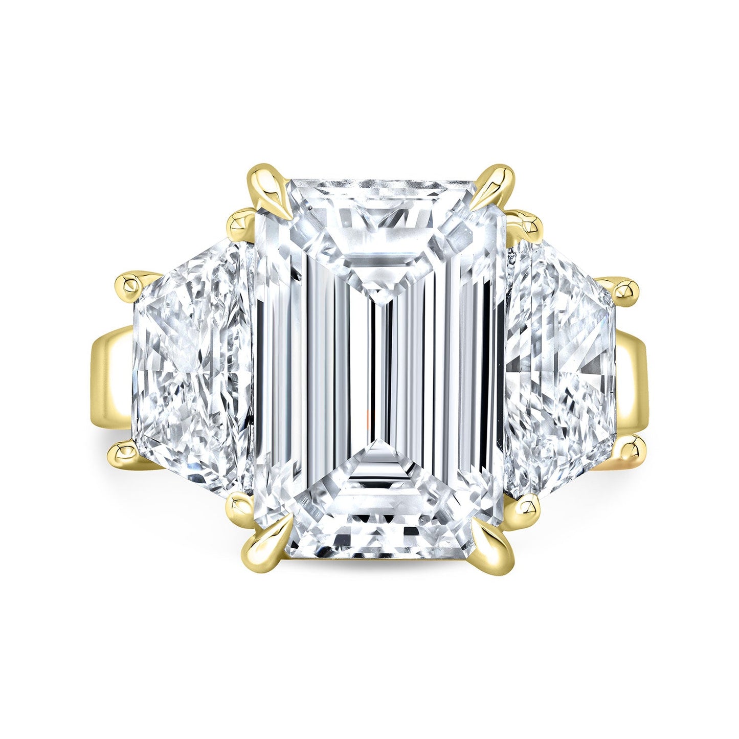 Modern Style 3-Stone Diamond Engagement Ring