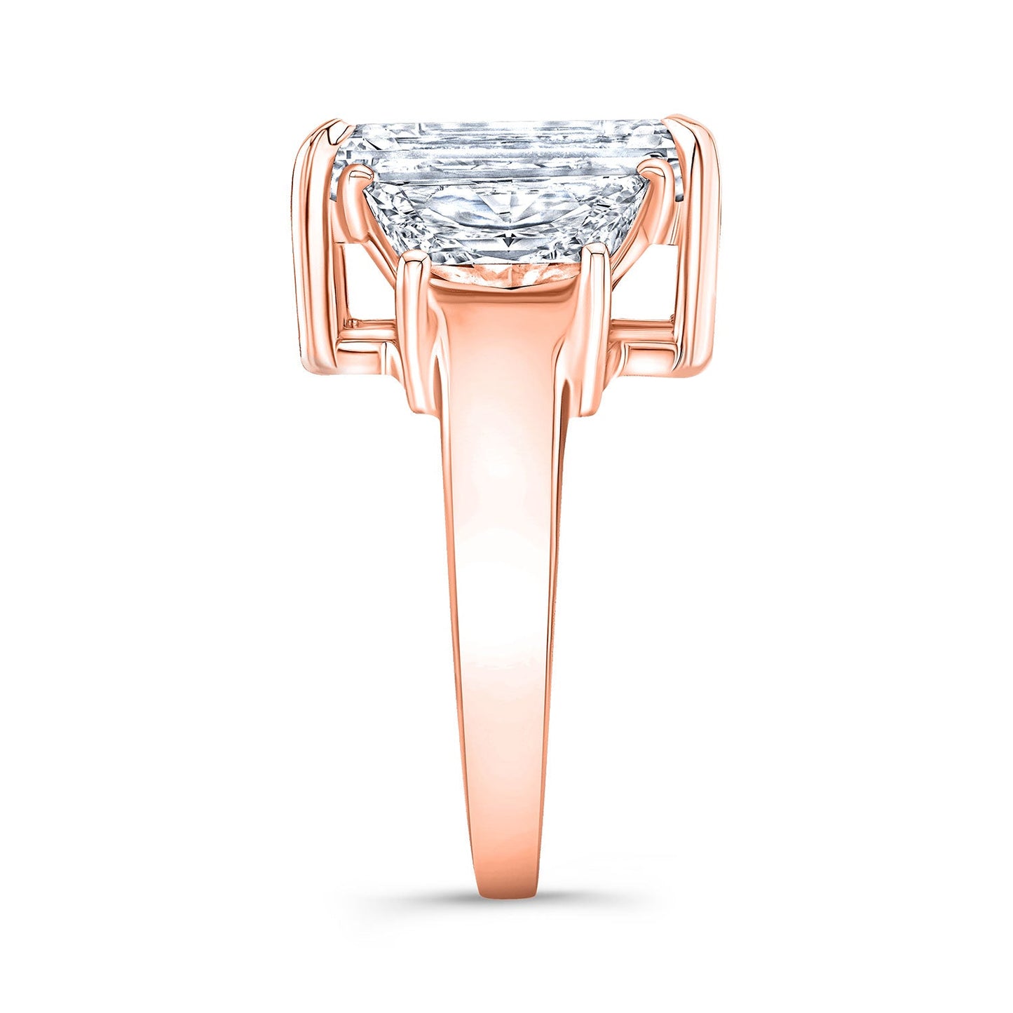 Modern Style 3-Stone Diamond Engagement Ring