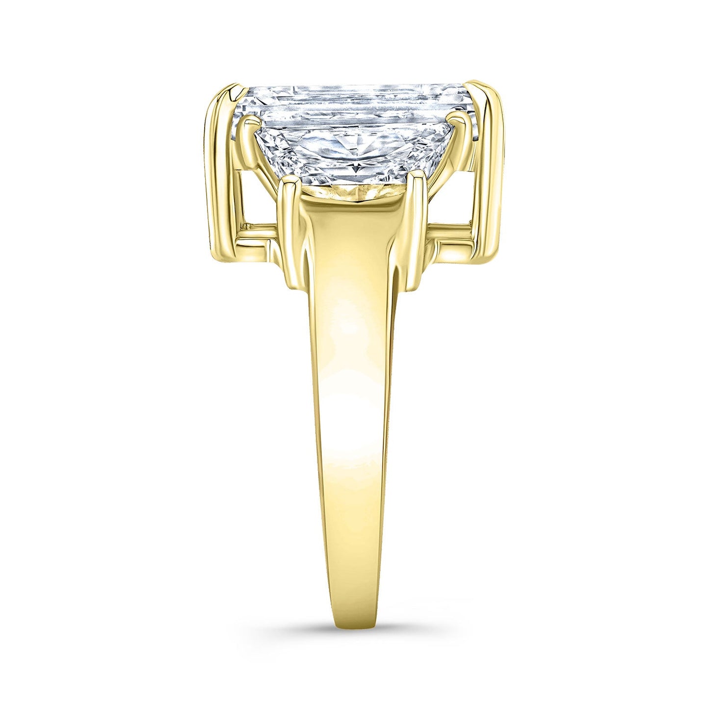 Modern Style 3-Stone Diamond Engagement Ring