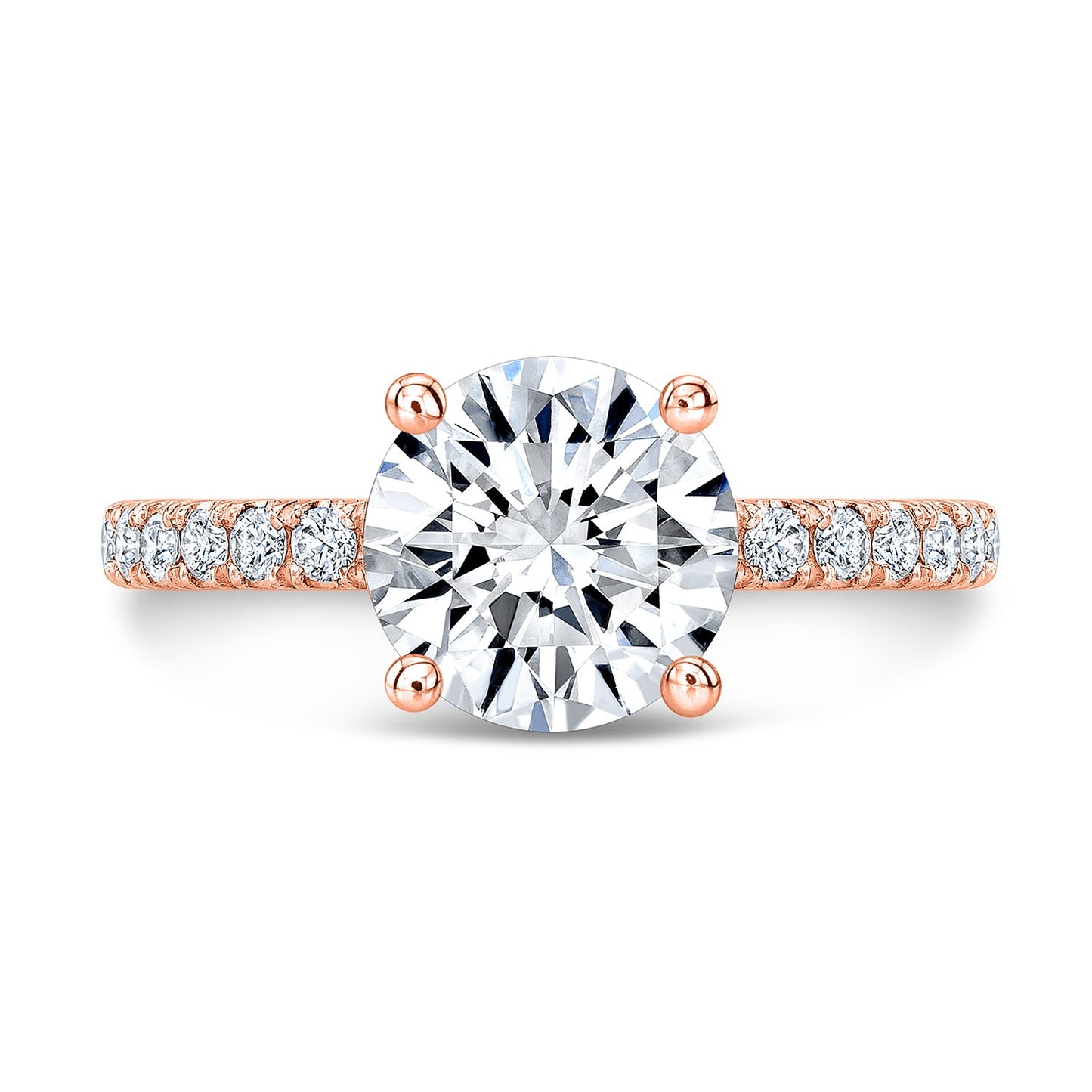 Modern Style Hidden Halo Diamond Engagement Ring