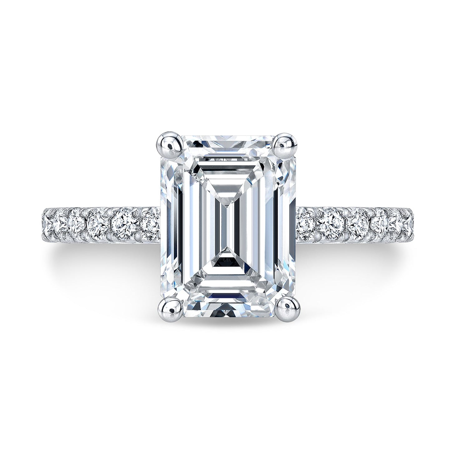 Modern Style Hidden Halo Diamond Engagement Ring