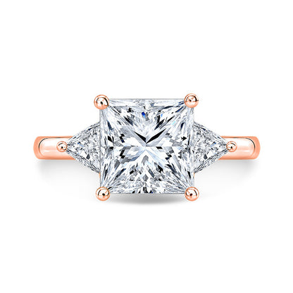 Modern Style Diamond 3-Stone Engagement Ring